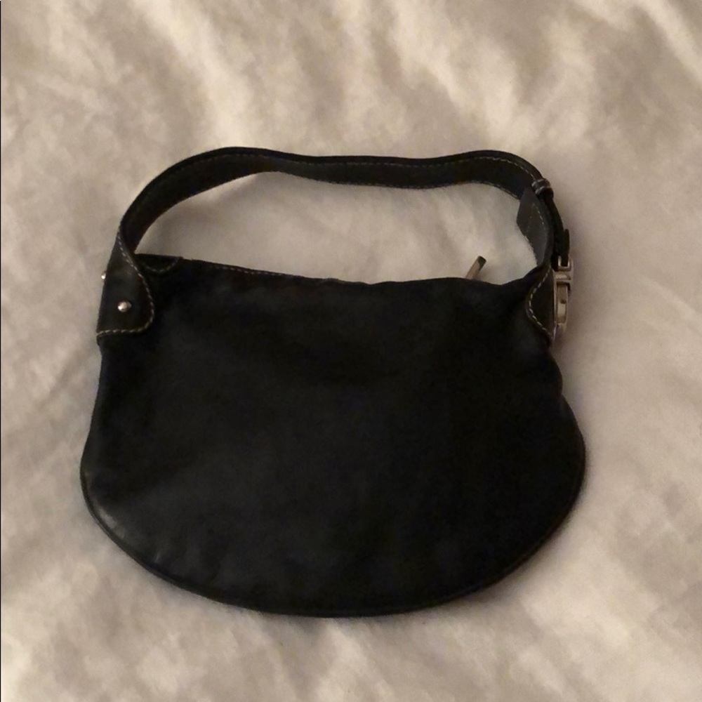 Marc Jacobs black leather clutch